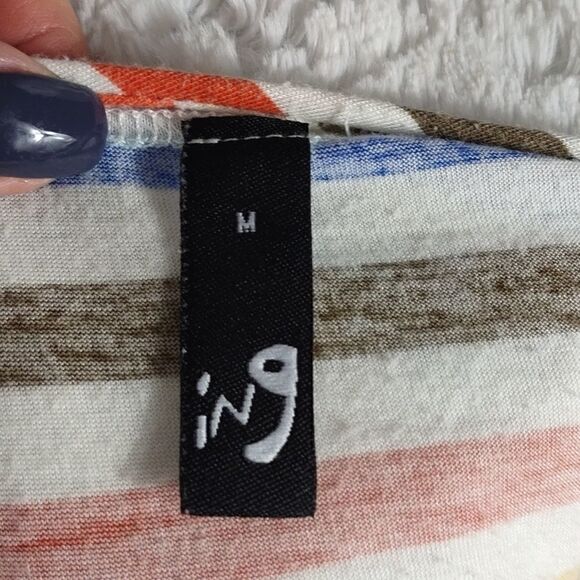 Ing Colorful Striped Drop Back Tee - Picture 5 of 6